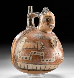Nazca Polychrome Pottery Figural Vessel, ex-Museum