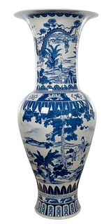 Chinese Blue and White Palace Vases