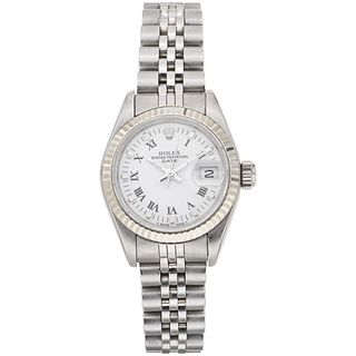 RELOJ ROLEX OYSTER PERPETUAL DATE LADY EN ACERO REF. 69160, CA. 1986 - 1987  Movimiento: automático. | ROLEX OYSTER PERPETUAL DATE LADY WATCH IN STEEL