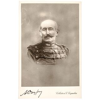 Rare ALFRED DREYFUS Signed Real Photo Postcard of the French Dreyfus Affair