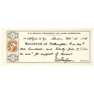 1866 Captain Edward William Hooper Signed Partly-Printed Receipt