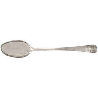 c 1715 Engraved Silver Teaspoon with JHG Silversmith John Gray Hallmark, Boston