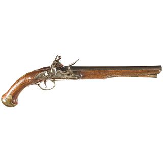 American Revolution Use British Military Heavy Dragoon Flintlock Pistol, WATKIN 