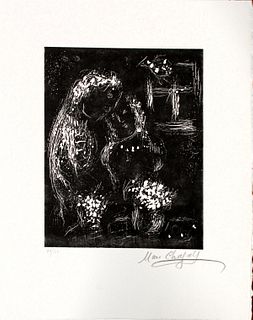 Marc Chagall - Il y a la-bas Aux Augets une Croix