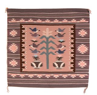 Diné [Navajo], Ella Tsinnijinnie, Bird Pictorial Textile