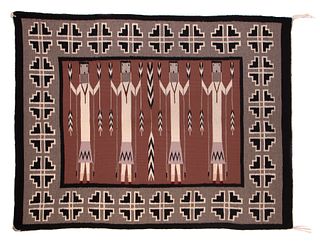Diné [Navajo], Delmcita Francis, Yei-Bi-Chai Textile