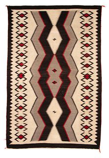 Diné [Navajo], Teec Nos Pos Textile with Water Bug Designs, ca. 1940
