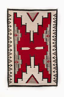 Diné [Navajo], Ganado Textile with Feather Design, ca. 1940