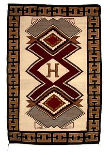 Diné [Navajo], Teec Nos Pos Textile, ca. 1950