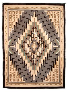 Diné [Navajo], Toadlena/Two Grey Hills Textile, ca. 1946-1959