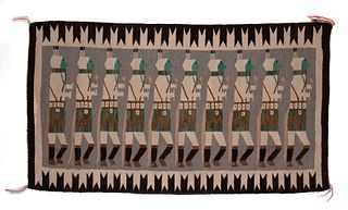 Diné [Navajo], Lukachukai Yei-Bi-Chai Textile, ca. 1960