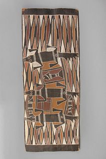 Australia, Likely Bathurst Island, Aboriginal Bark Painting