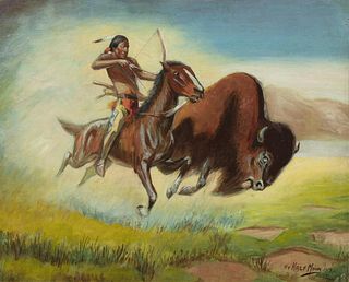 Carl Moon, Buffalo Hunt, 1914