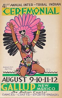 Louie Ewing, 41st Annual Inter-Tribal Ceremonial Poster, 1962