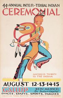 Louie Ewing, 44th Annual Inter-Tribal Indian Ceremonial Poster, 1965