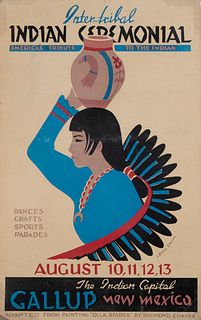 Louie Ewing, 46th Annual Inter-Tribal Indian Ceremonial Poster, 1967
