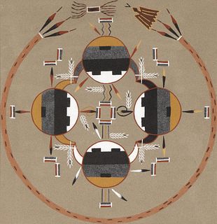 Diné [Navajo], Sand Painting, ca. 1980