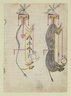 Diné [Navajo], Memory Aid on Paper, 20th Century