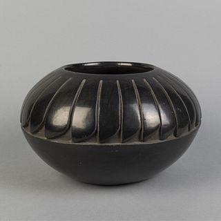 Santa Clara, Camilio Tafoya, Carved Blackware Bowl