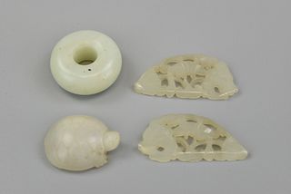 Group of 4 Chinese Jade Pendants,19/20th C.