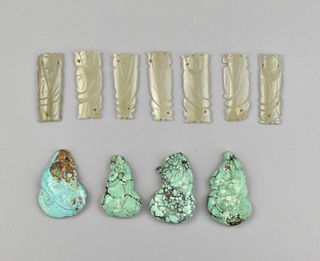 Group of Chinese Jade & turquoise pieces