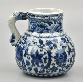 Chinese Blue & White Yuan Style Pot