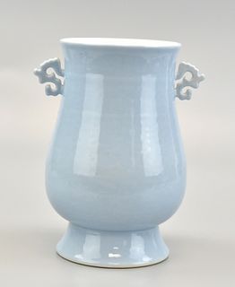Chinese Blue Glazed "Hu" Vase w/ Kangxi Mark