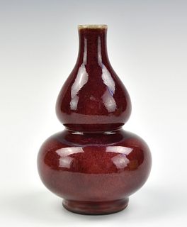 Chinese Flambe Double Gourd Vase,20th C.