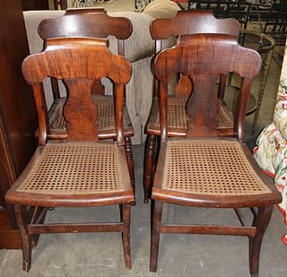 Four Cane Seat Chairs