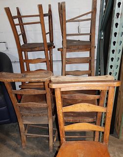 7 Yew Wood Chairs