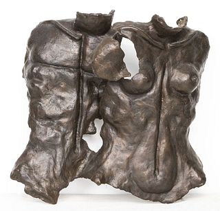 Patinated Bronze Torso Sculpture