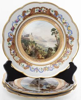 Davenport Scenic Painted Cabinet Plates, 3