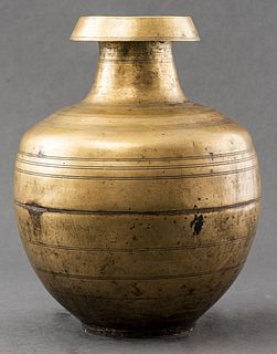 Signed Large Bronze Vase