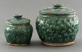 Chinese Ming Dynasty Dragon Tobacco Jars, 2