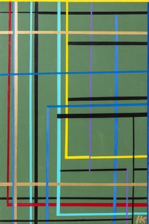 Herman Hershel Kahan Abstract Acrylic on Canvas