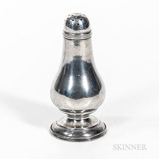 Pyriform Pewter Shaker, attributed to Thomas Danforth III, Stepney, Connecticut, and Philadelphia, Pennsylvania, late 18th/early 19th c