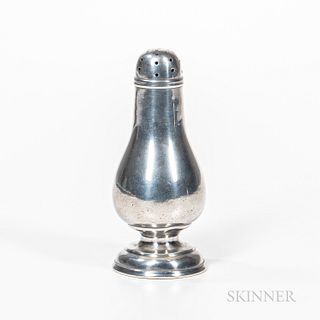 Pewter Shaker, attributed to Thomas Danforth III, Stepney, Connecticut, and Philadelphia, Pennsylvania, early 19th century, baluster fo