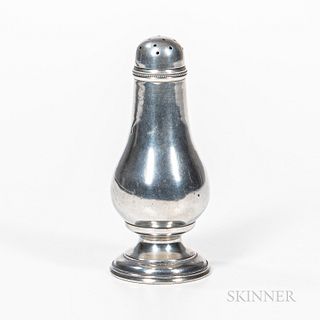 Pewter Shaker, Thomas Danforth III, Stepney, Connecticut, and Philadelphia, Pennsylvania, early 19th century, baluster form with molded