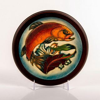 Moorcroft Pottery Philip Gibson Plate, Trout Pattern