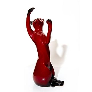 Royal Doulton Flambe Figurine, Shadow Play Cat