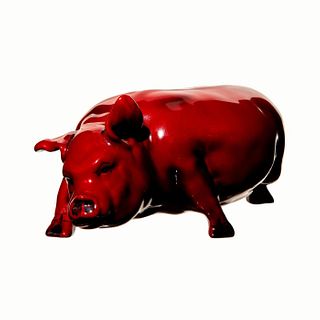 Royal Doulton Flambe Figurine, Pig Snorting HN968