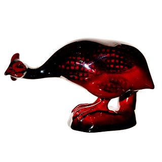 Royal Doulton Fred Moore Flambe Figurine, Guinea Fowl HN125