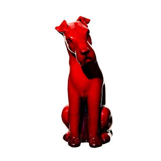 Royal Doulton Flambe Dog Figurine, Fox Terrier HN910