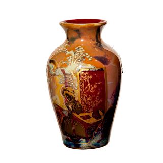 Very Rare Bernard Moore Flambe Vase, Geisha
