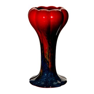 Royal Doulton Flambe Ceramic Tulip Vase