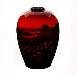 Royal Doulton Flambe Vase, Loading Hay