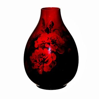 Royal Doulton Flambe Floral Vase