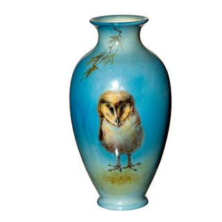 Royal Doulton H Allen Titanian Vase, Young Barn Owl