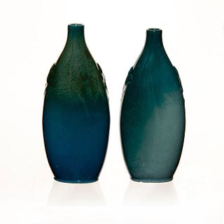 Pair of Royal Doulton Titanian Miniature Porcelain Vases