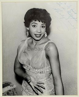 Dame Shirley Bassey, Welsh Singer, black and white signed photograph inscribed 'To my friend the ace